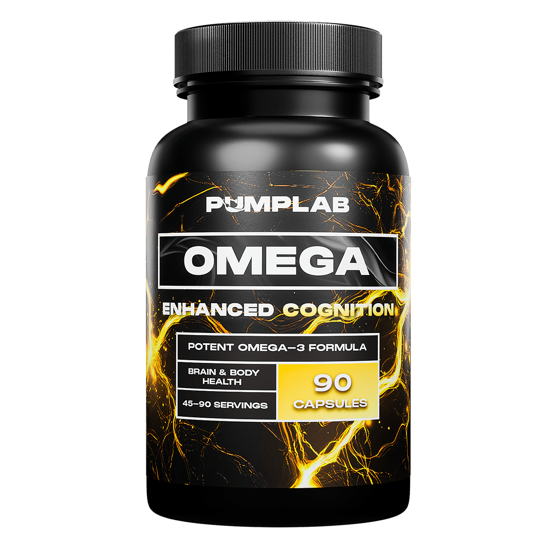 PumpLab OMEGA bottle, omega-3 formula, 90 capsules