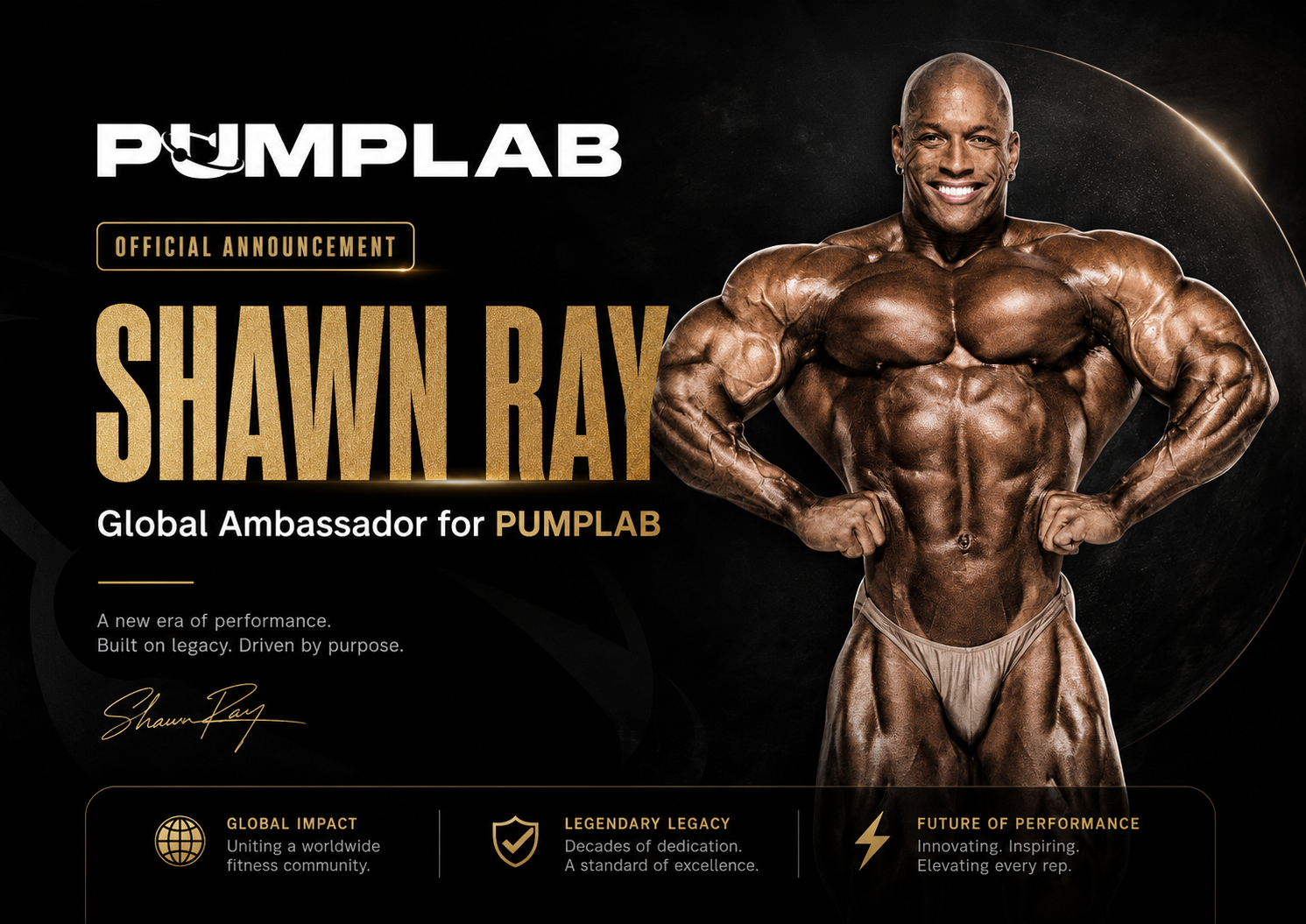 IFBB Hall of Famer Shawn Ray Named Global Brand Ambassador for PumpLab, Set to Launch New Signature Series