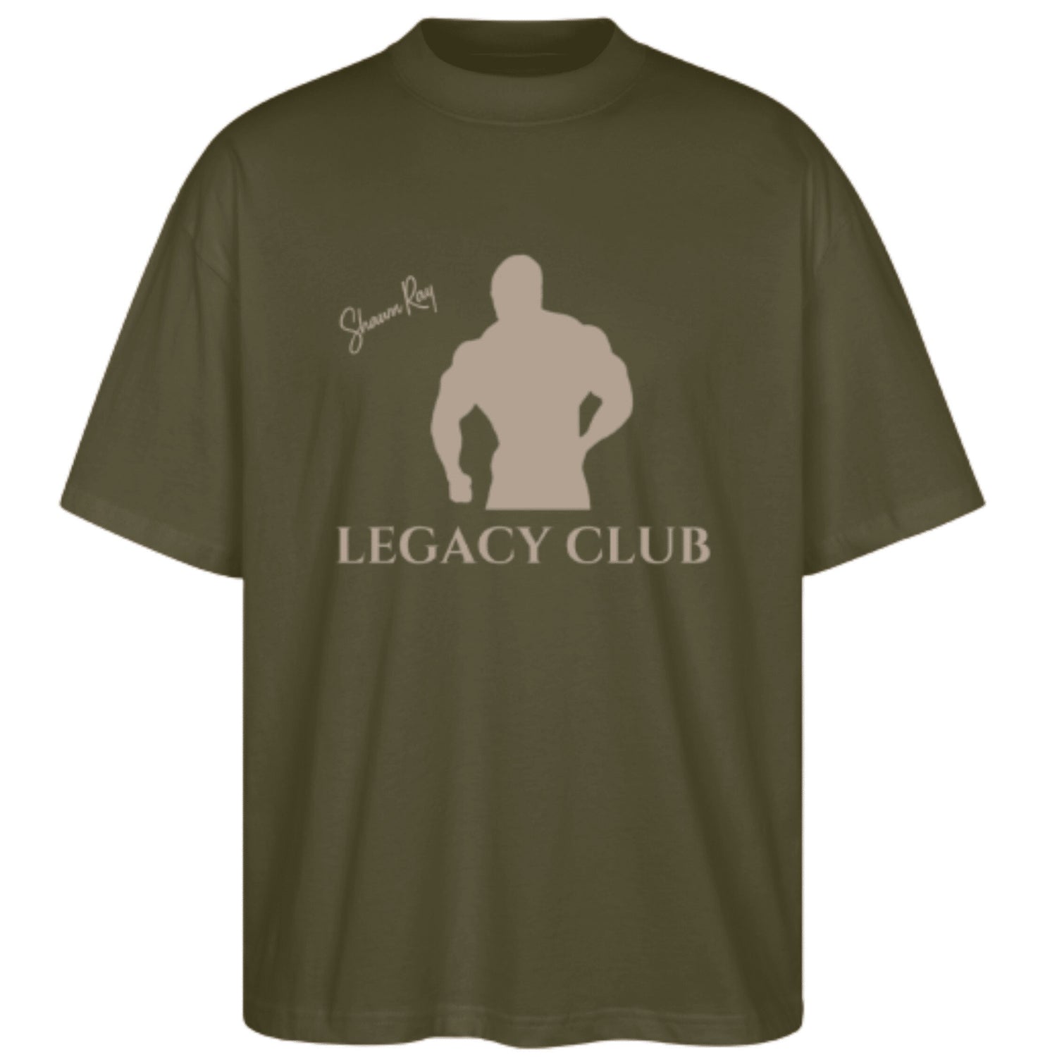 Legacy Club khaki t-shirt front view