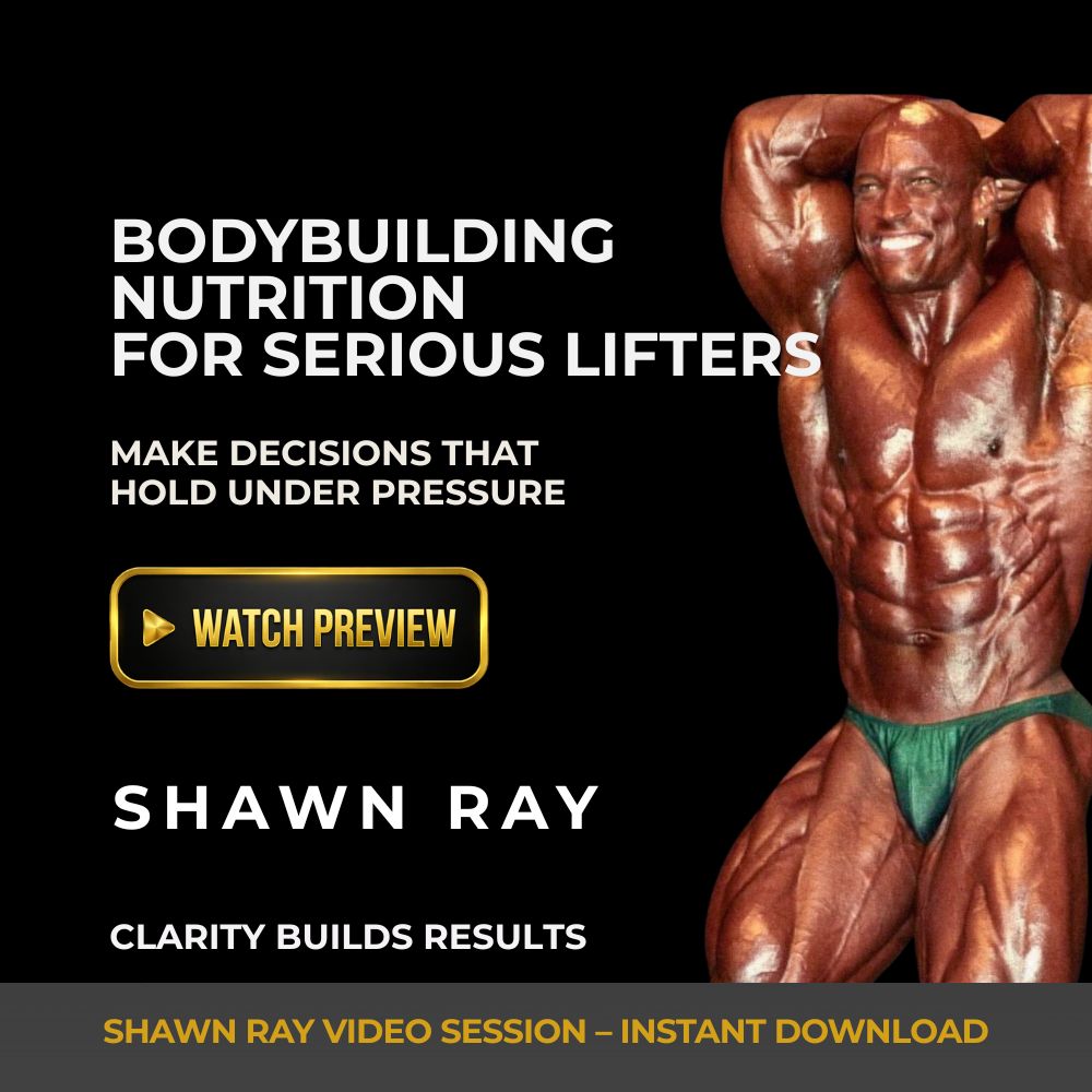 Shawn Ray bodybuilding nutrition video thumbnail