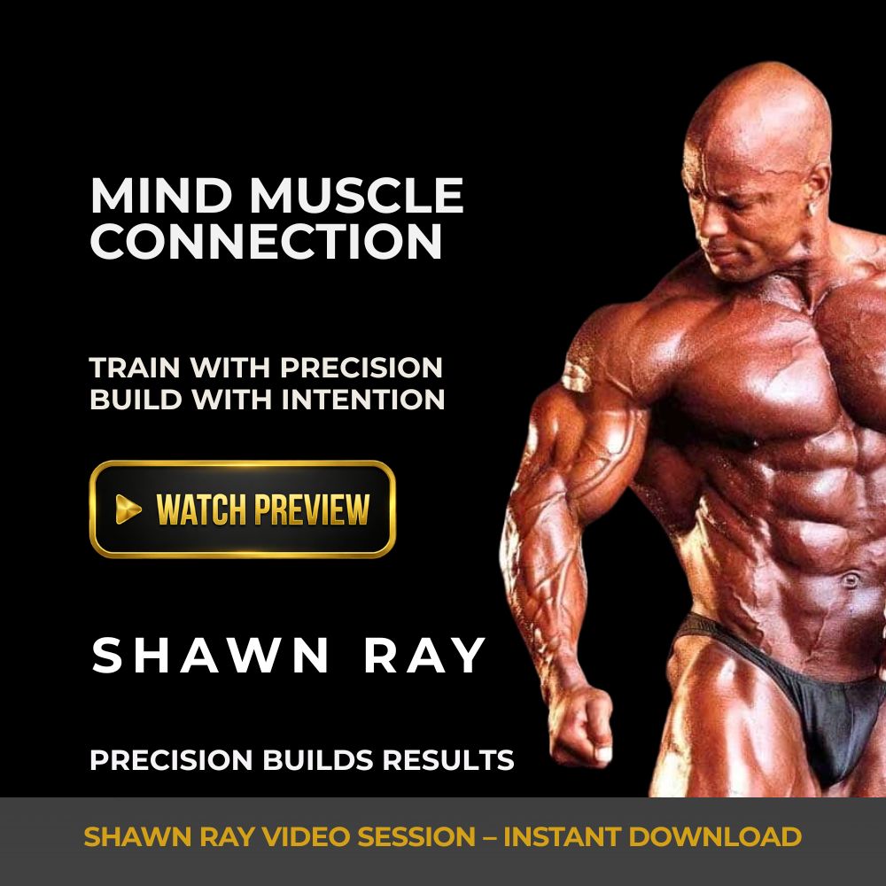 Shawn Ray mind muscle connection bodybuilding video thumbnail